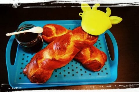 Cliquez pour zoomer ! Brioche tressée à la mie filante au Thermomix