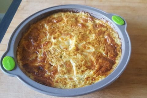 Cliquez pour zoomer ! Clafoutis de poireaux et lardons au Thermomix
