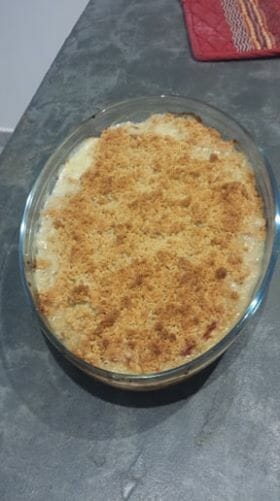 Cliquez pour zoomer ! Crumble courgettes, chèvre et lardons Thermomix par Manou34