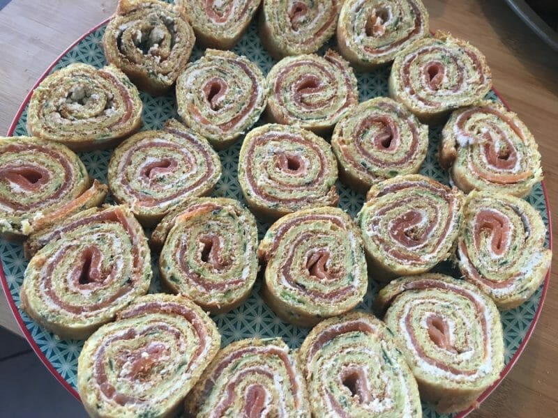 Cliquez pour zoomer ! Roulé aux courgettes et au saumon fumé Thermomix par Johanna2301