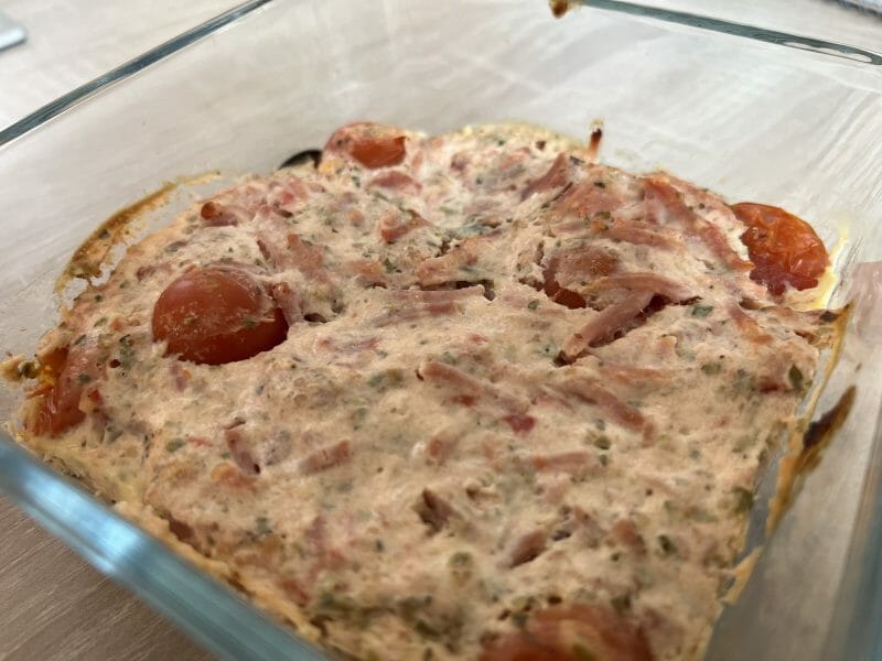 Cliquez pour zoomer ! Clafoutis aubergines et tomates Thermomix par Ansooo