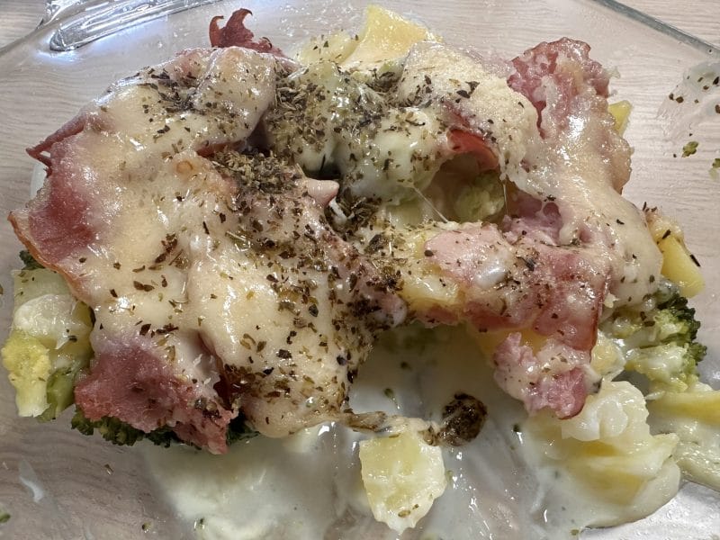 Cliquez pour zoomer ! Gratin de chou-fleur au chorizo Thermomix par Ansooo