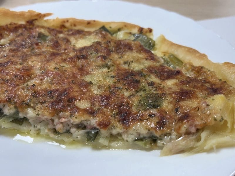 Cliquez pour zoomer ! Tarte aux poireaux et jambon Thermomix par Ansooo