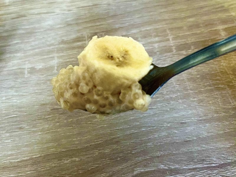 Cliquez pour zoomer ! Perles de tapioca aux bananes et lait de coco Thermomix par Ansooo