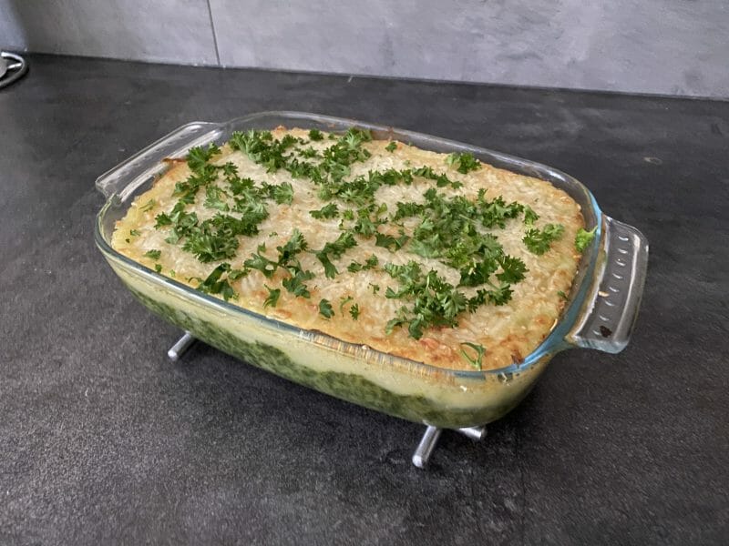 Cliquez pour zoomer ! Gratin de purée de pommes de terre aux épinards Thermomix par Ansooo