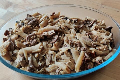 Cliquez pour zoomer ! Gratin de pennes aux champignons au Thermomix
