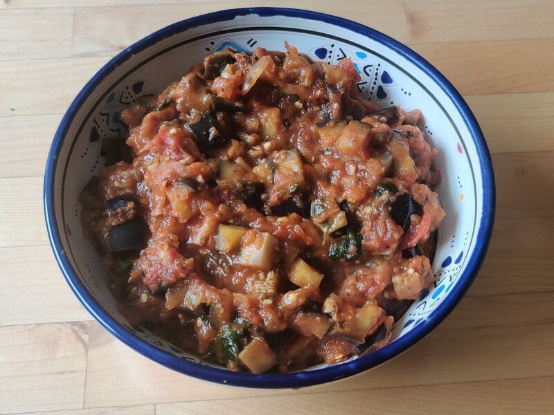 Cliquez pour zoomer ! Mijoté d’aubergines à la tomate Thermomix par Jluc