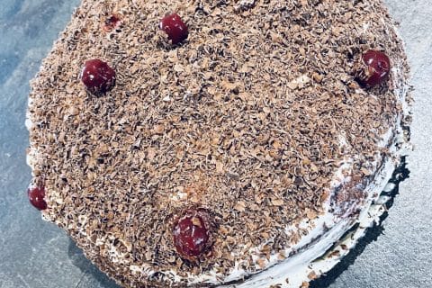 Cliquez pour zoomer ! Bûche forêt noire Thermomix par sophie49500