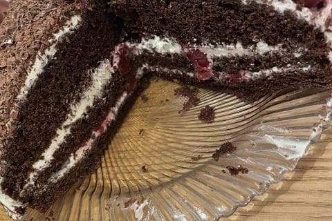 Cliquez pour zoomer ! Bûche forêt noire Thermomix par sophie49500