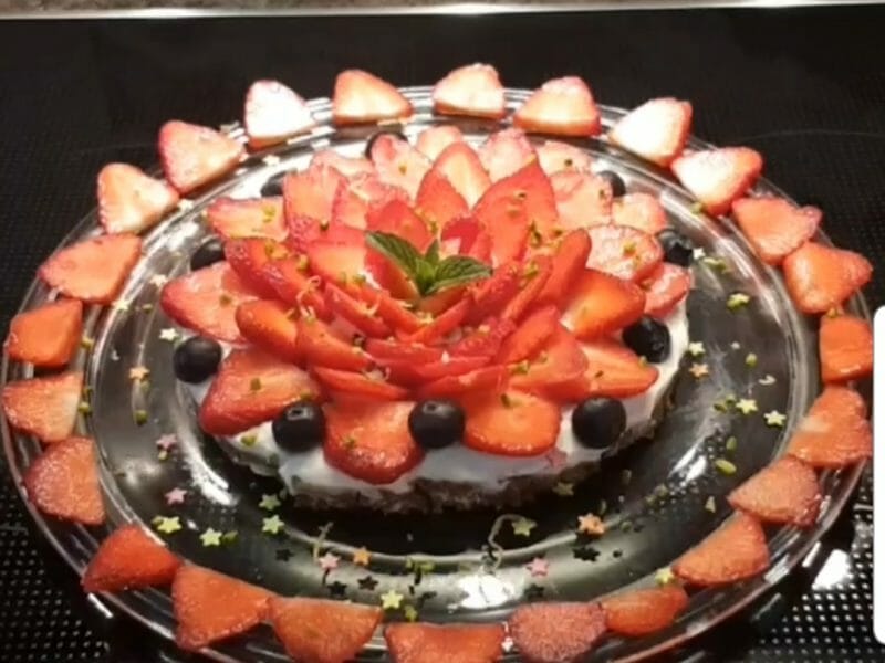 Cliquez pour zoomer ! Tarte aux fraises sans cuisson Thermomix par kd82photos