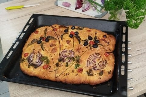Cliquez pour zoomer ! Focaccia des Pouilles Thermomix par Véromix ☺️