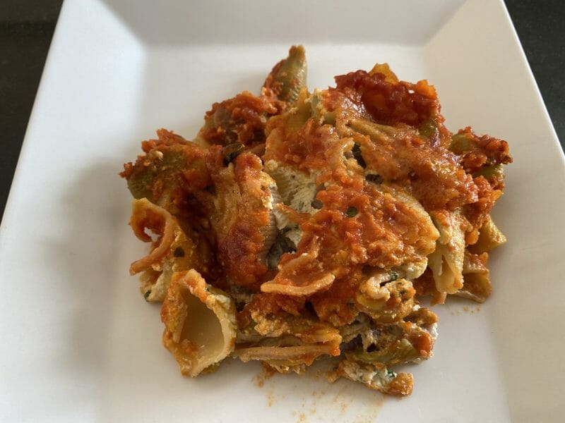 Cliquez pour zoomer ! Gratin de conchiglioni aux trois fromages Thermomix par gwen