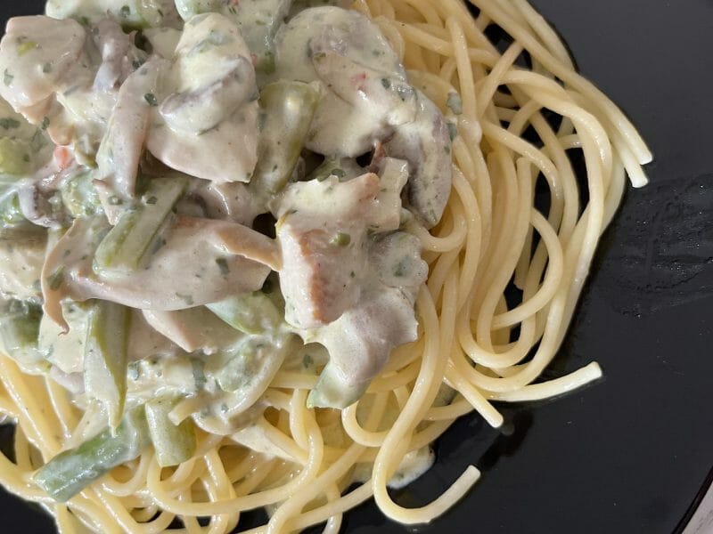 Cliquez pour zoomer ! Tagliatelles aux asperges vertes Thermomix par mnchh