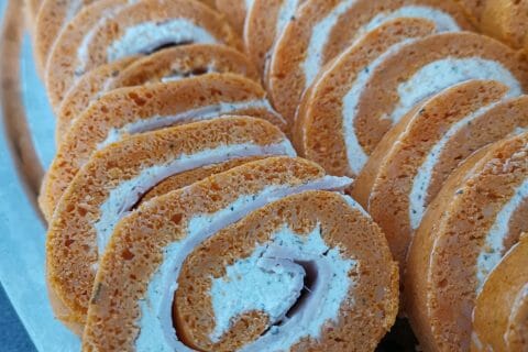 Cliquez pour zoomer ! Roulé à la tomate, saumon et fromage Thermomix par ame69120