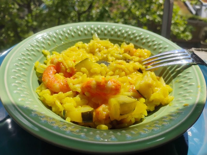 Cliquez pour zoomer ! Risotto courgettes et crevettes Thermomix par Biques