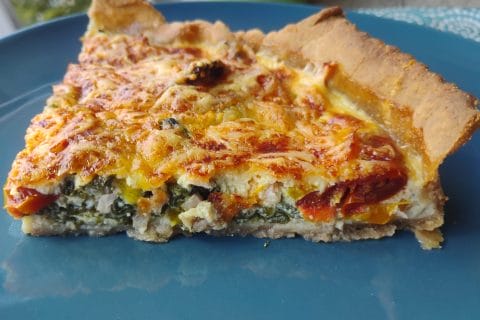 Cliquez pour zoomer ! Quiche aux épinards et au poivron rouge Thermomix par Biques
