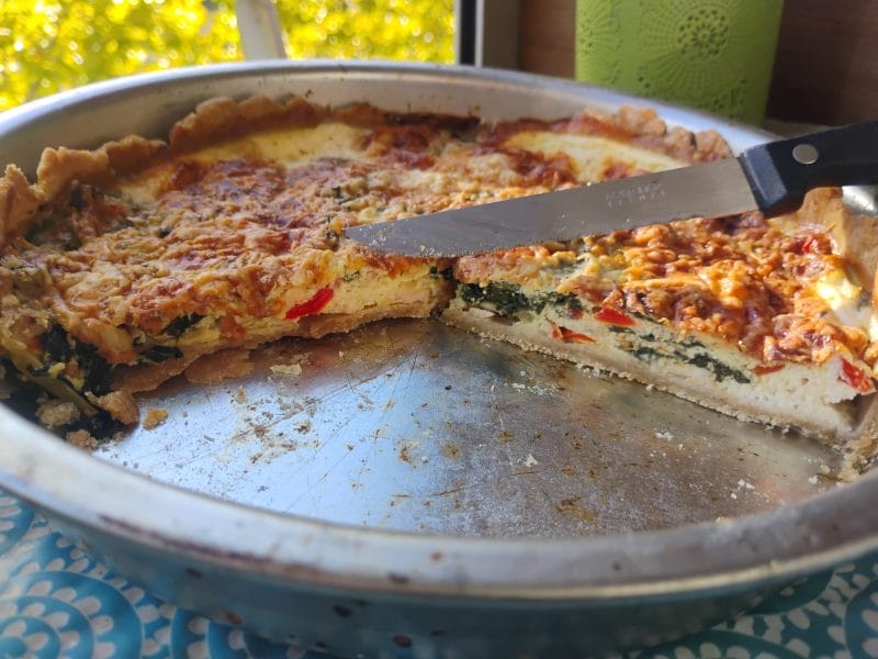 Cliquez pour zoomer ! Quiche aux épinards et au poivron rouge Thermomix par Biques