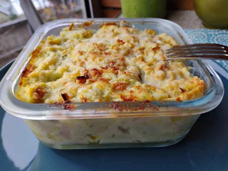 Cliquez pour zoomer ! Gratin de ravioles aux poireaux Thermomix par Biques