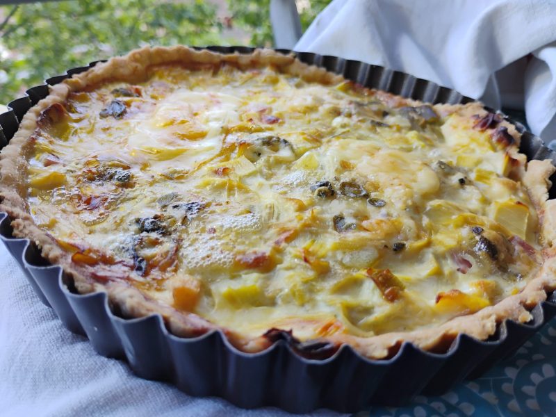 Cliquez pour zoomer ! Tarte aux poireaux Thermomix par Biques