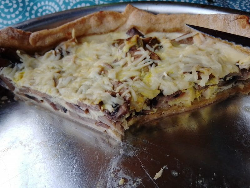 Cliquez pour zoomer ! Tarte au poulet et champignons Thermomix par Biques