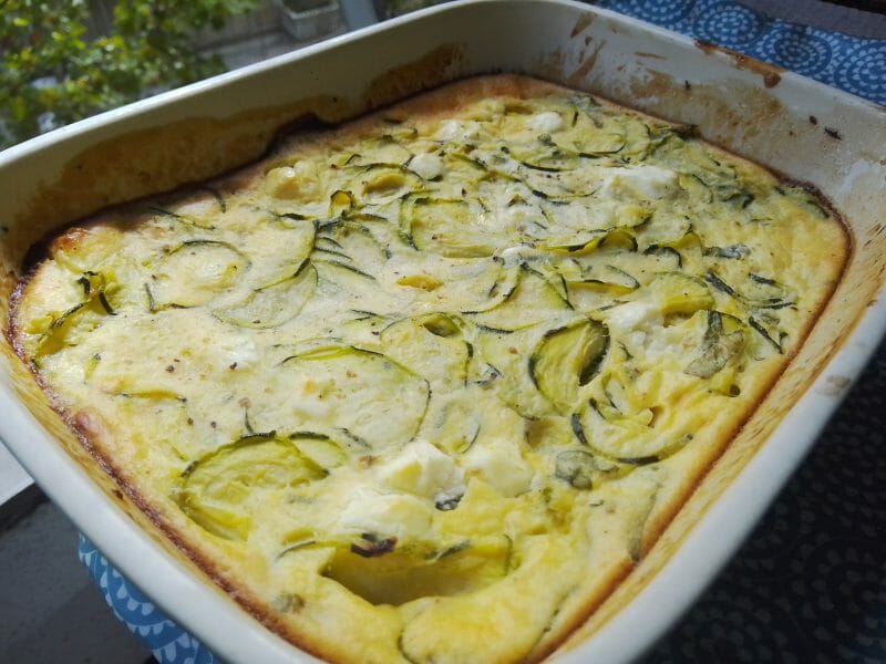 Cliquez pour zoomer ! Clafoutis courgettes et feta Thermomix par Biques