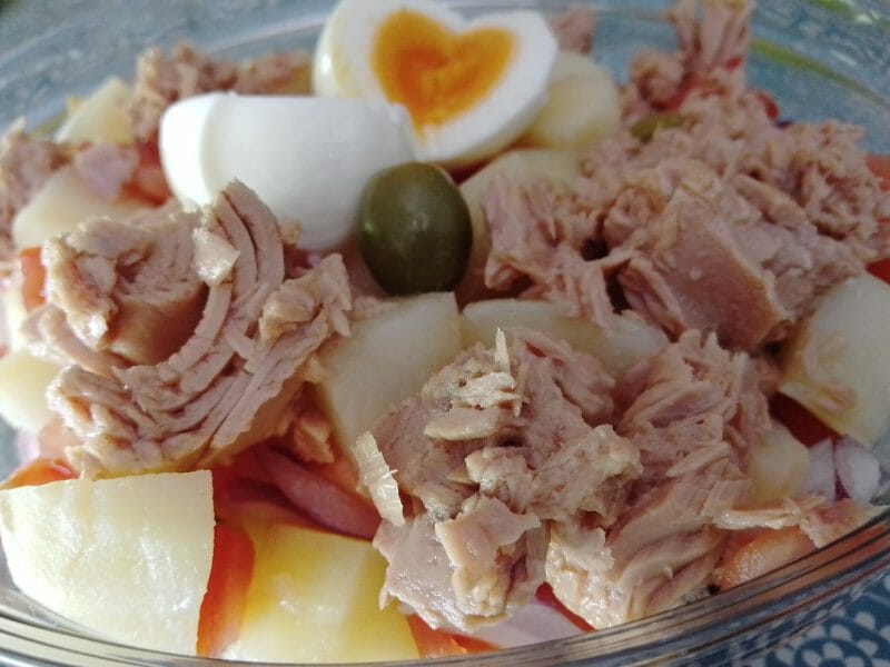 Cliquez pour zoomer ! Salade de pommes de terre au thon Thermomix par Biques