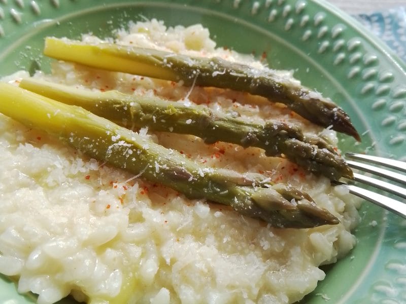 Cliquez pour zoomer ! Risotto aux asperges vertes Thermomix par Biques