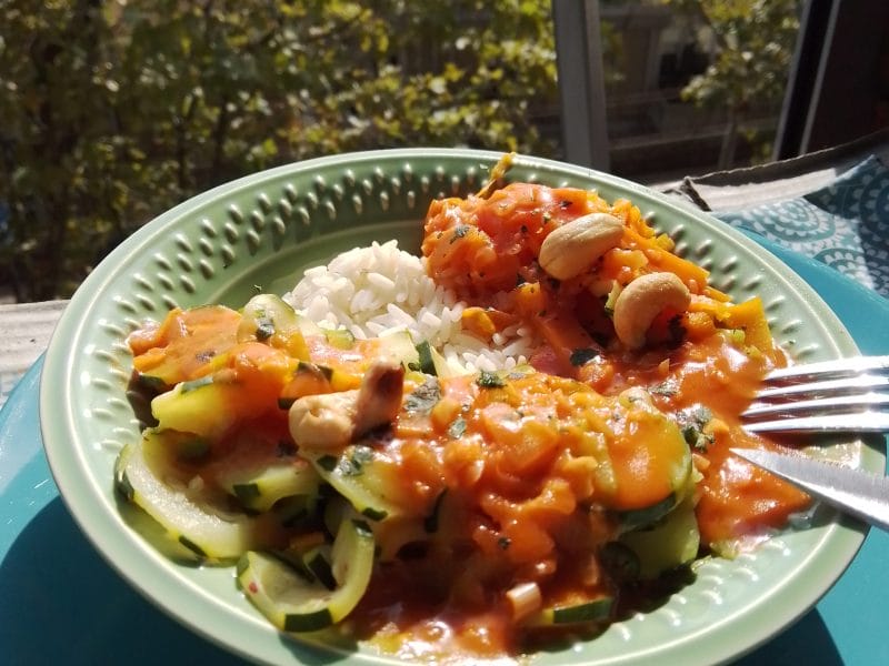 Cliquez pour zoomer ! Curry de courgettes au lait de coco Thermomix par Biques