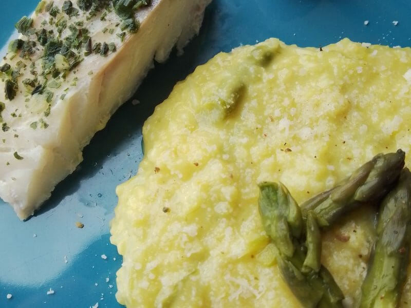 Cliquez pour zoomer ! Risotto aux crevettes et asperges Thermomix par Biques