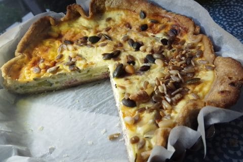 Cliquez pour zoomer ! Tarte courgettes, chèvre et pignons de pin Thermomix par Biques
