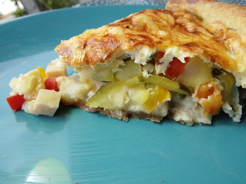 Cliquez pour zoomer ! Quiche poivrons et courgettes Thermomix par Biques
