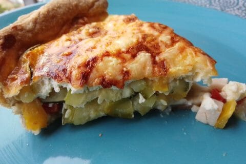 Cliquez pour zoomer ! Quiche poivrons et courgettes Thermomix par Biques