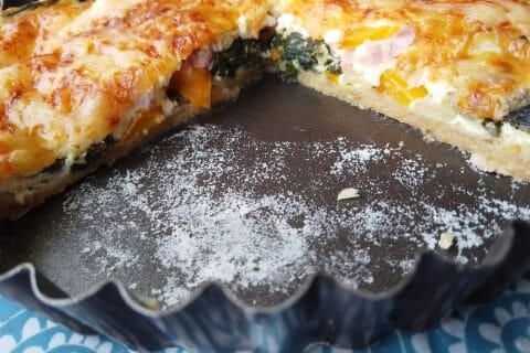 Cliquez pour zoomer ! Quiche aux épinards et au poivron rouge Thermomix par Biques