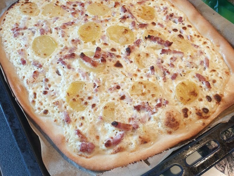 Cliquez pour zoomer ! Flammekueche traditionnelle Thermomix par bibounette