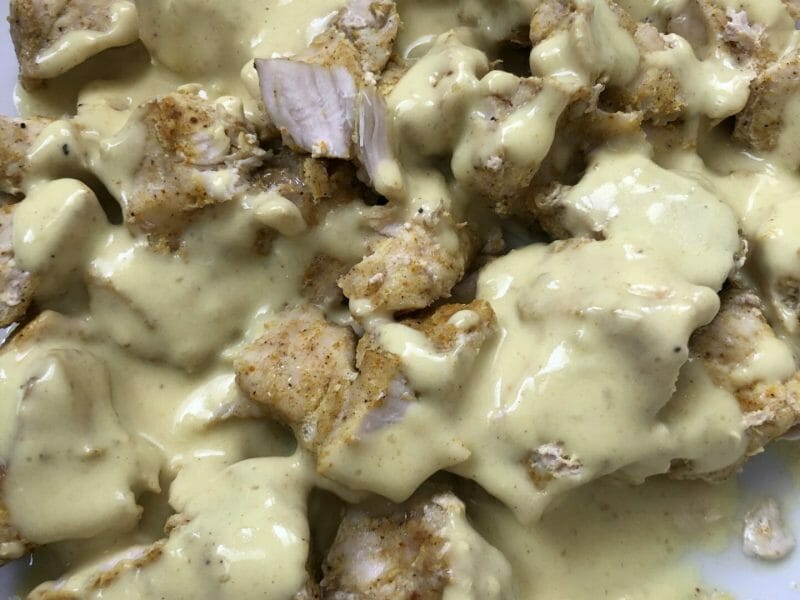 Cliquez pour zoomer ! Blancs de poulet sauce moutarde et curry Thermomix par vanessa