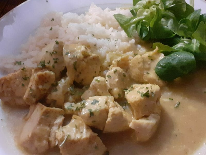 Cliquez pour zoomer ! Blancs de poulet sauce moutarde et curry Thermomix par dominique_102
