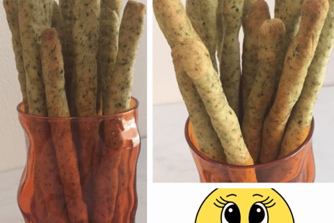 Cliquez pour zoomer ! Gressins parmesan basilic au Thermomix