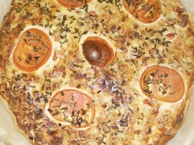 Cliquez pour zoomer ! Tarte au thon, tomate et moutarde Thermomix par fanste