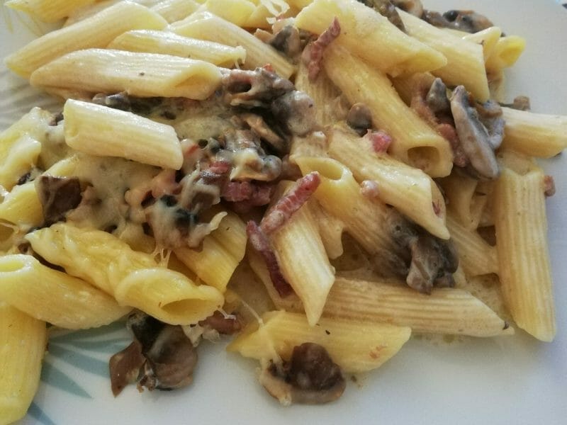 Cliquez pour zoomer ! Gratin de pennes aux champignons Thermomix par lea_319