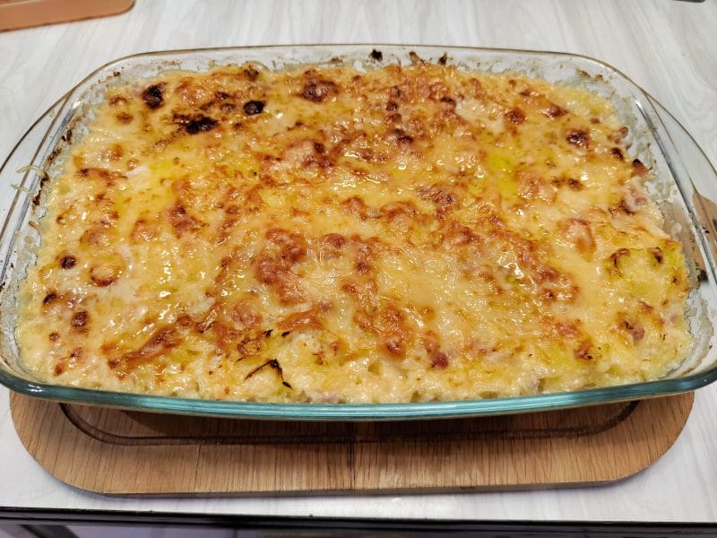 Cliquez pour zoomer ! Courge spaghetti à la crème et aux lardons Thermomix par Yanette