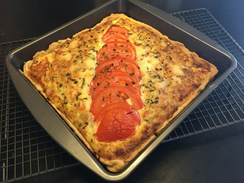 Cliquez pour zoomer ! Tarte au thon, tomate et moutarde Thermomix par Mokaroyal