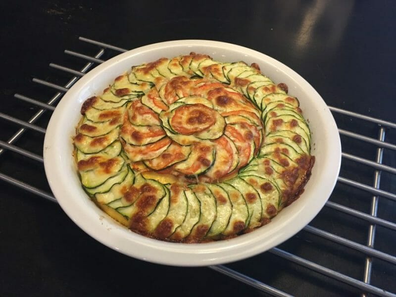 Cliquez pour zoomer ! Polenta au pistou, tomates séchées et courgettes Thermomix par Mokaroyal