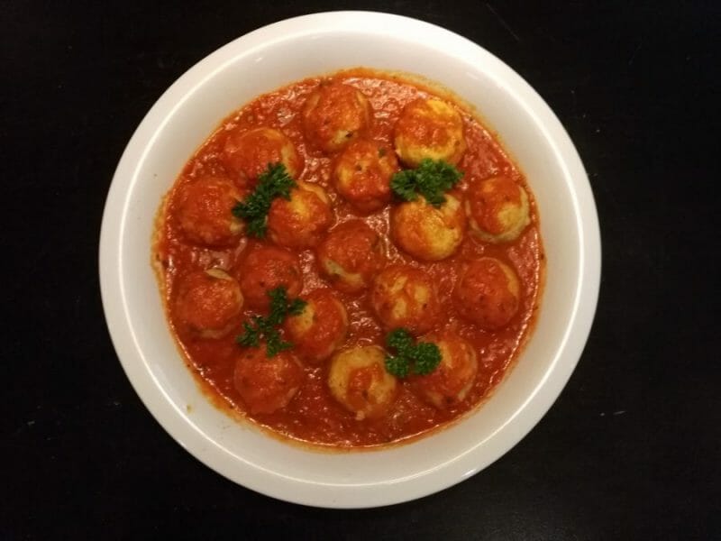 Cliquez pour zoomer ! Boulettes de ricotta sauce tomate Thermomix par Mokaroyal