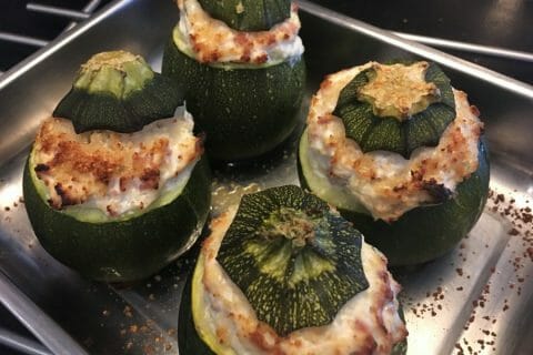 Cliquez pour zoomer ! Courgettes rondes farcies à la ricotta au Thermomix