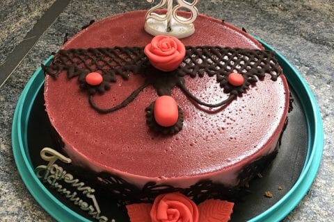 Cliquez pour zoomer ! Bavarois aux fraises Thermomix par cecile90