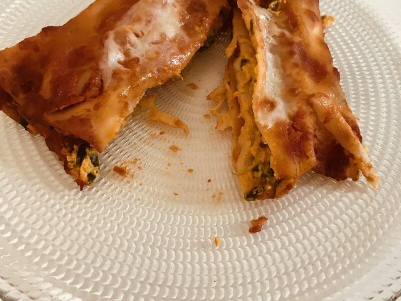 Cliquez pour zoomer ! Cannellonis au potimarron, épinards et ricotta Thermomix par lhmp