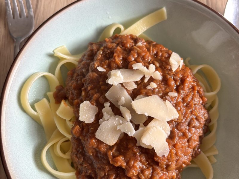 Cliquez pour zoomer ! Pâtes sauce lentilles à la bourguignonne Thermomix par lhmp