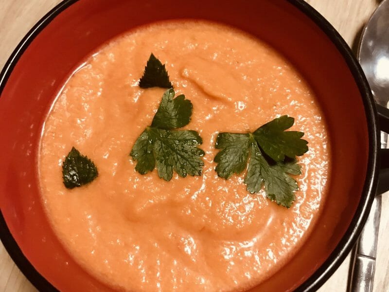 Cliquez pour zoomer ! Gaspacho pomme, tomate et concombre Thermomix par lhmp