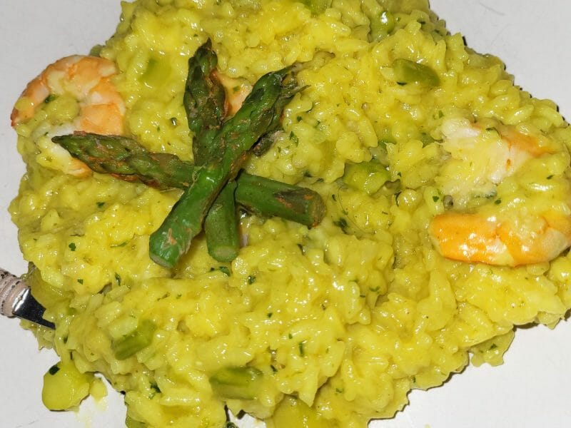 Cliquez pour zoomer ! Risotto aux crevettes et asperges Thermomix par linaka
