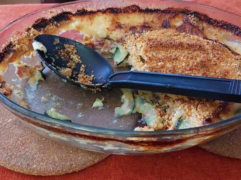 Cliquez pour zoomer ! Crumble courgettes, chèvre et lardons Thermomix par nellyadj
